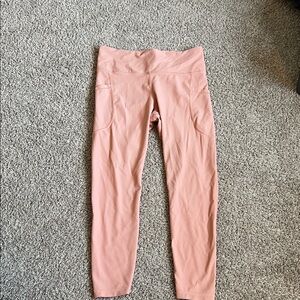 Old Navy - Pink Ribbed High Rise Leggings